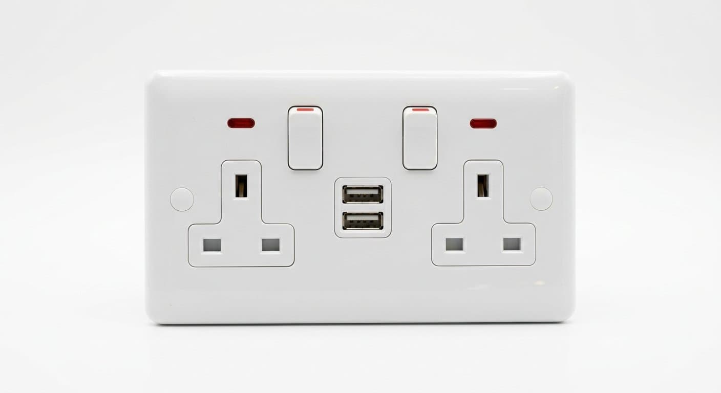 Focus Double 13A Switched Socket