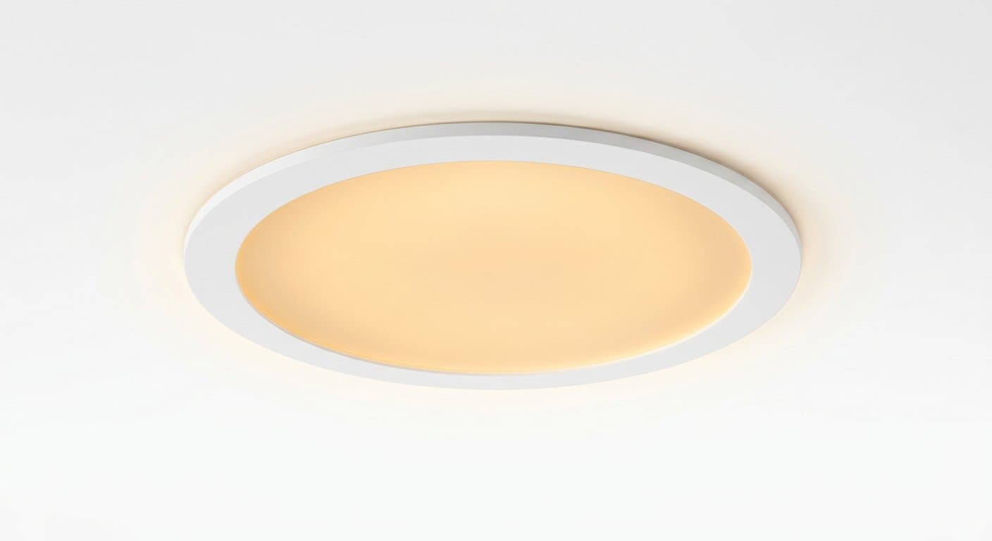 Warm White LED Panel Light 18W — Round