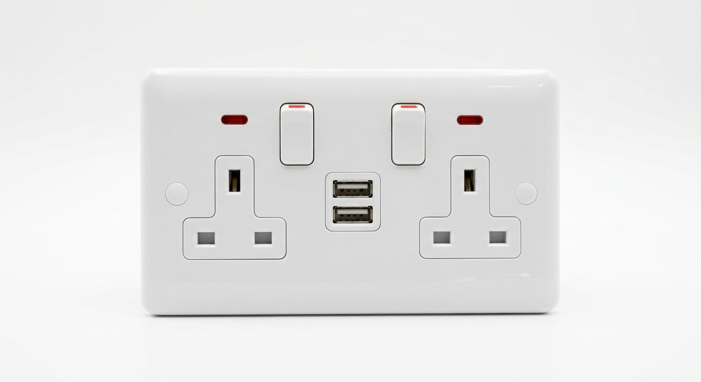 Focus Double 13A Switched Socket